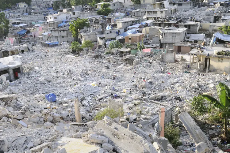 Devastation caused by Haiti earthquake in 2010