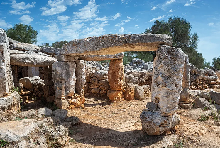 Ruins of an ancient settlement in Menorca