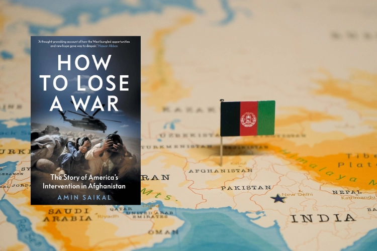 How to Lose a War cover with map behind.