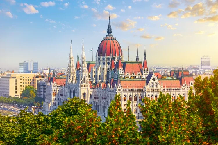 Hungary, one of the countries becoming wealthier – a photo of Parliament building at Danube river 