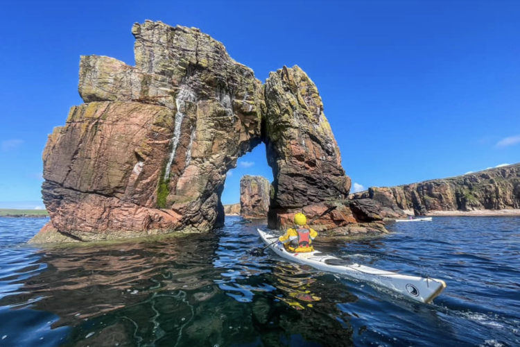 The last paddle of the challenge, in the Shetland Islands