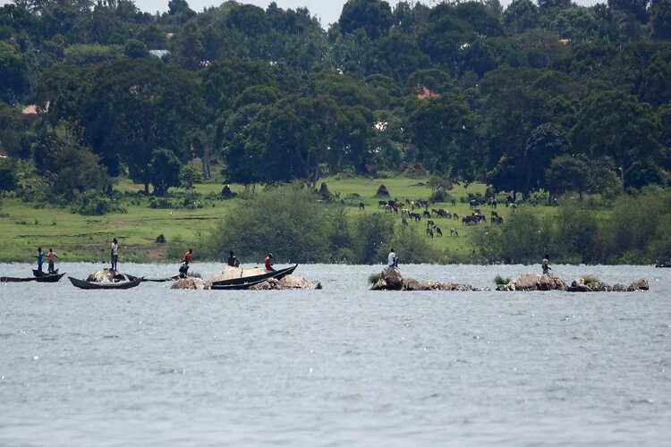 Fisherman, Lake Victoria, Uganda, Africa
