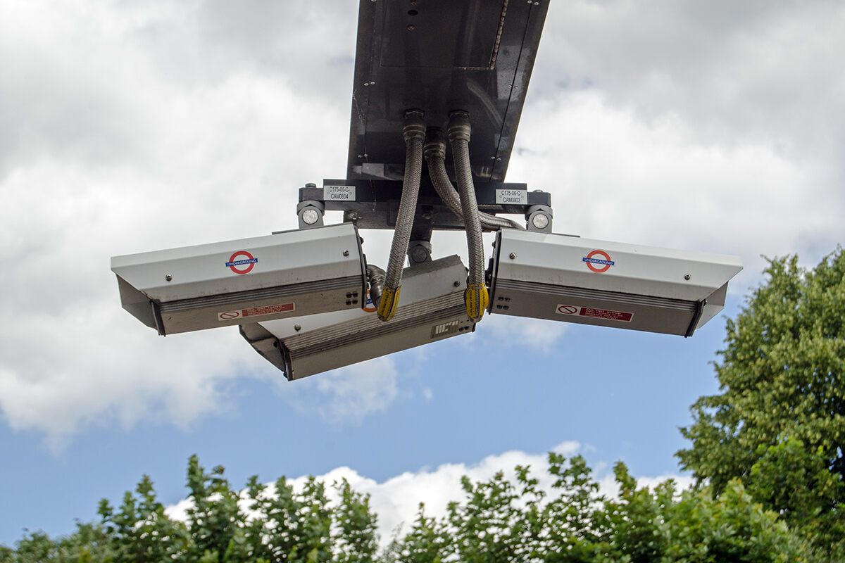 Three CCTV cameras on the london underground network