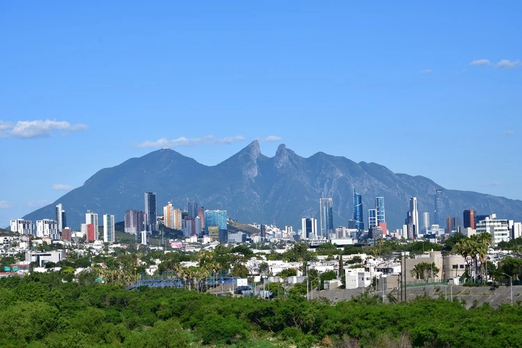 Iconic mountain "Cerro de la Silla" en Monterrey, Mexico. Monterrey Nuevo Leon, Mexico. June 15, 2024