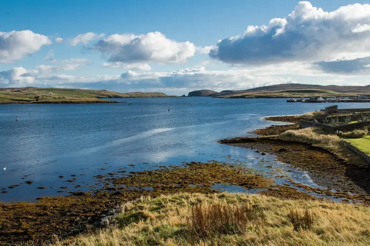 Shetland Island Landscape and Walls Shetland bay