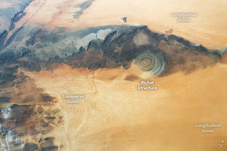 Eye of the sahara taken by Nasa 