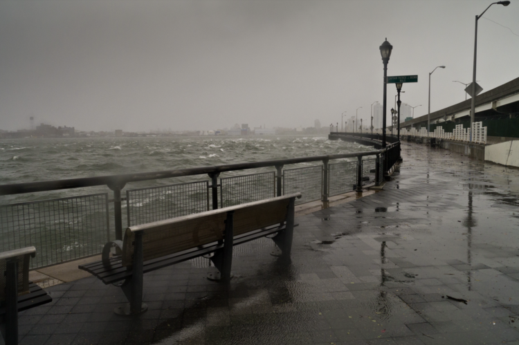 The East River as
Hurricane Sandy arrived