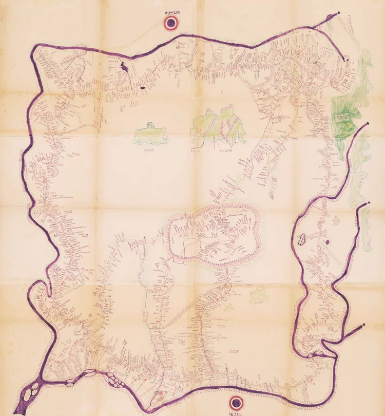 Lewa ngu, a map of his kingdom by Sultan Ibrahim Njoya