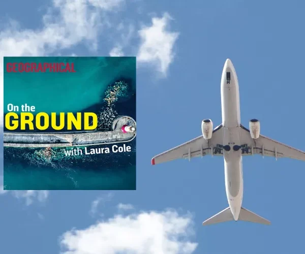 On The Ground podcast visual with plane