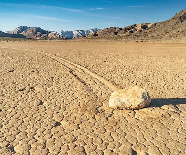 Death valley wandering rocks