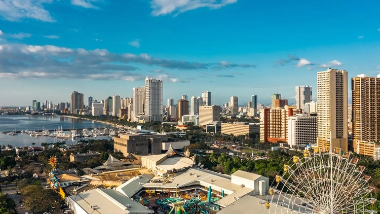 Cityscape of Manila the capital of the Philippines