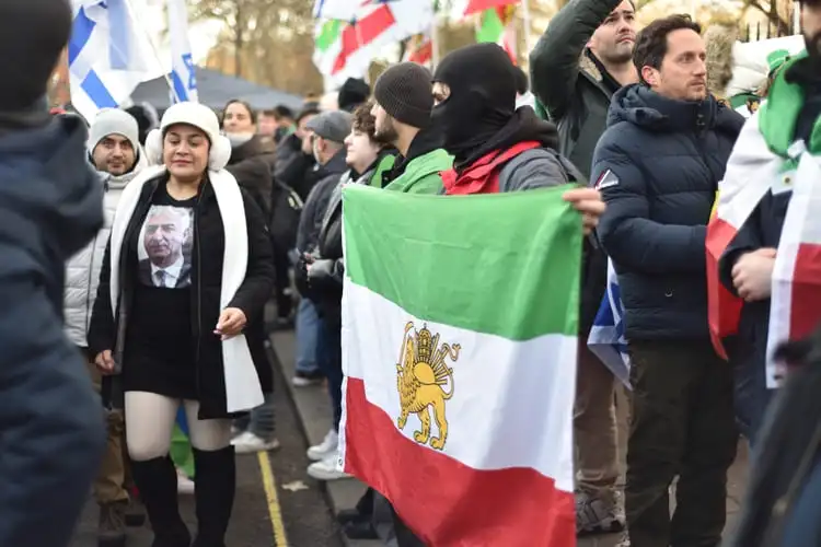 Protesters in London
