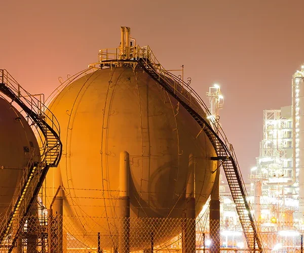 A vast liquefied natural gas plant outside Doha