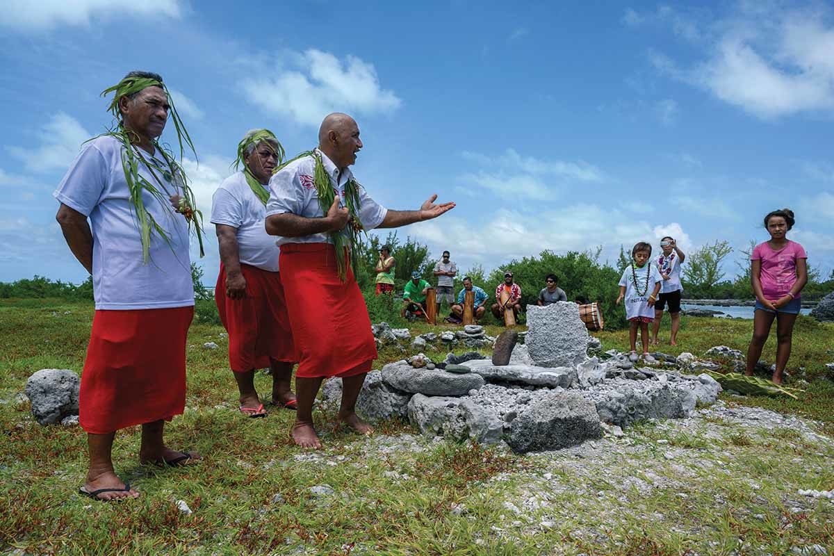 descendants of royalty standing around for a ceremony