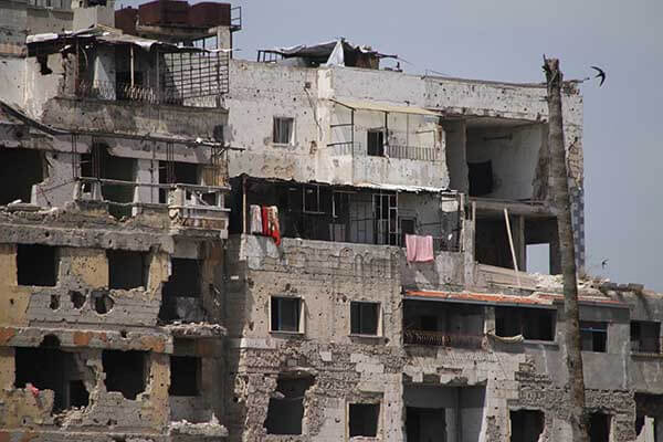 Devastated homs in Homs, Western Syria