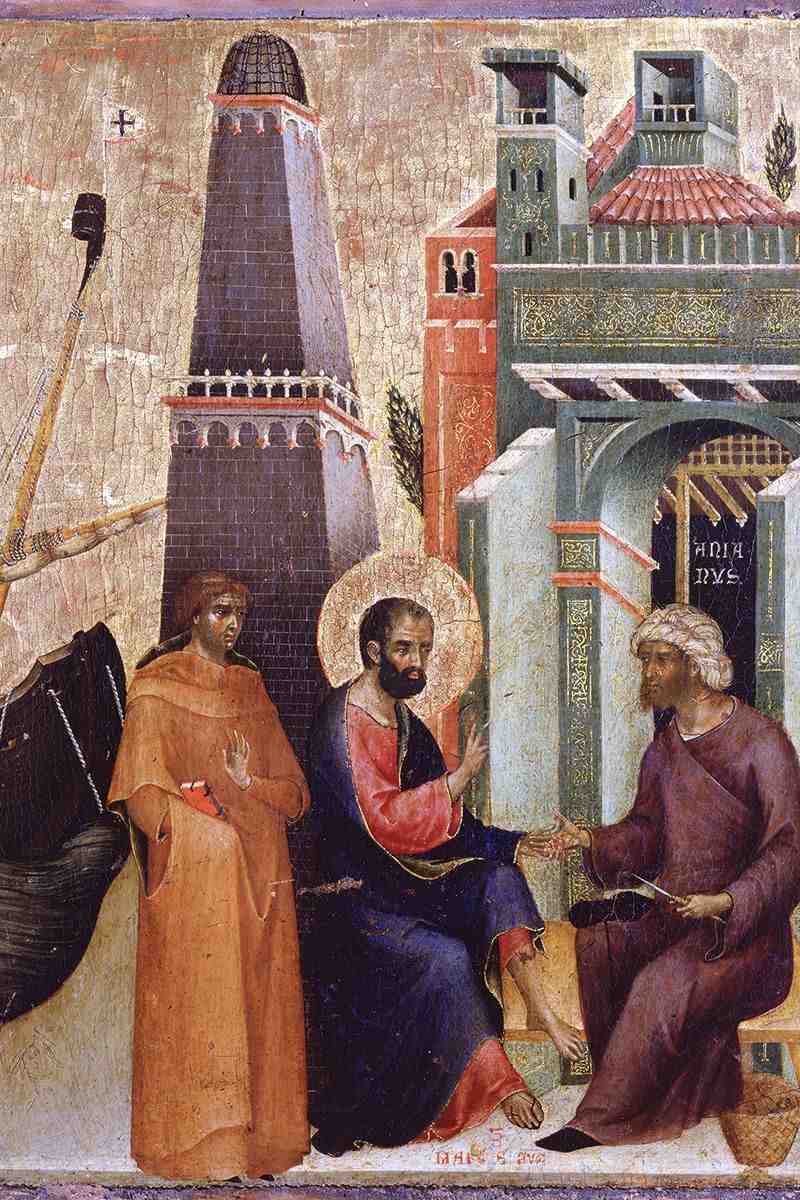  Paolo Veneziano’s painting The Healing of Anian, featuring St Mark in Alexandria, with the Pharos in the background. Venice, 1342.