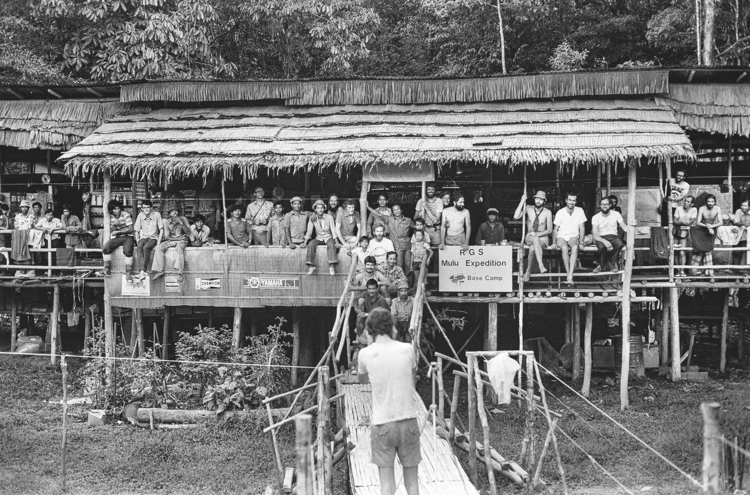 A group shot at Long Pala, the expedition’s headquarters