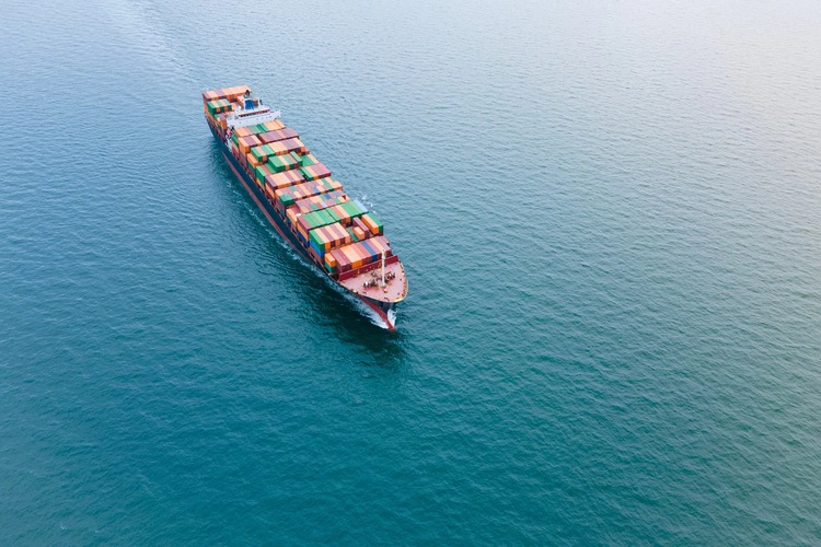 cargo vessel ship carrying container