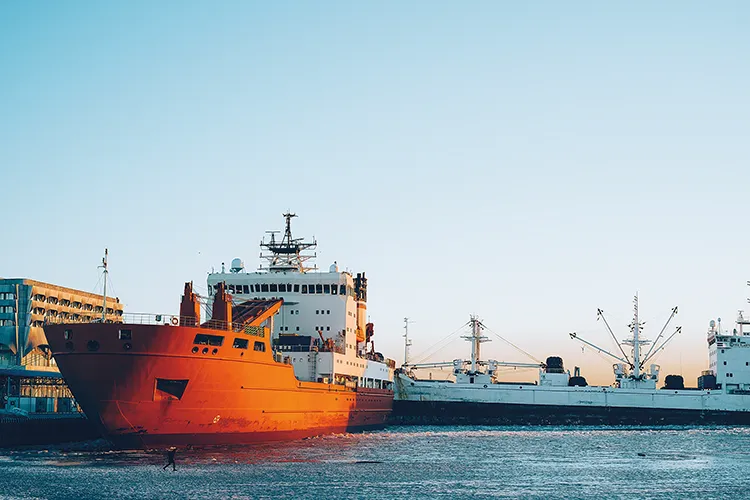 The port of St Petersburg, Russia