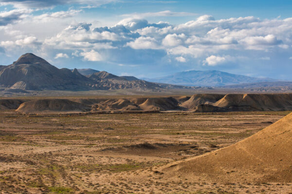 Desert and mountains in Gobustan region, Azerbaijan