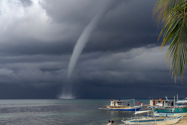 Waterspout in Cebu, the Philippines