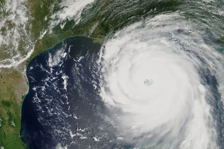 Hurricane Katrina heading towards New Orleans, Louisiana in 2005.