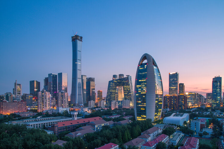 Skyline of Beijing megacity