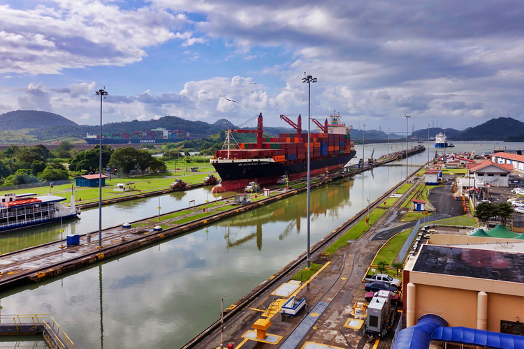 Ship in the Panama Canal