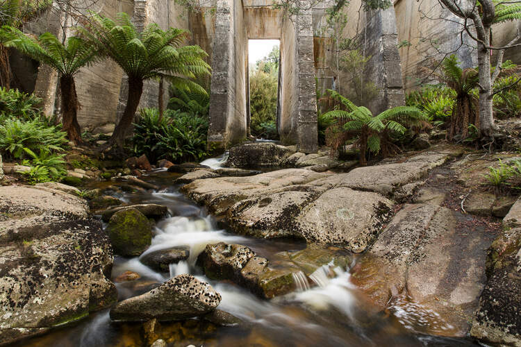 Decommissioned Mount Paris Dam near Weldborough,
North of Tasmania