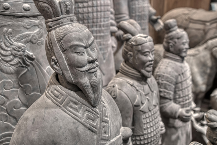 terracotta warriors at the Mausoleum of the First Qin Emperor in Xi'an