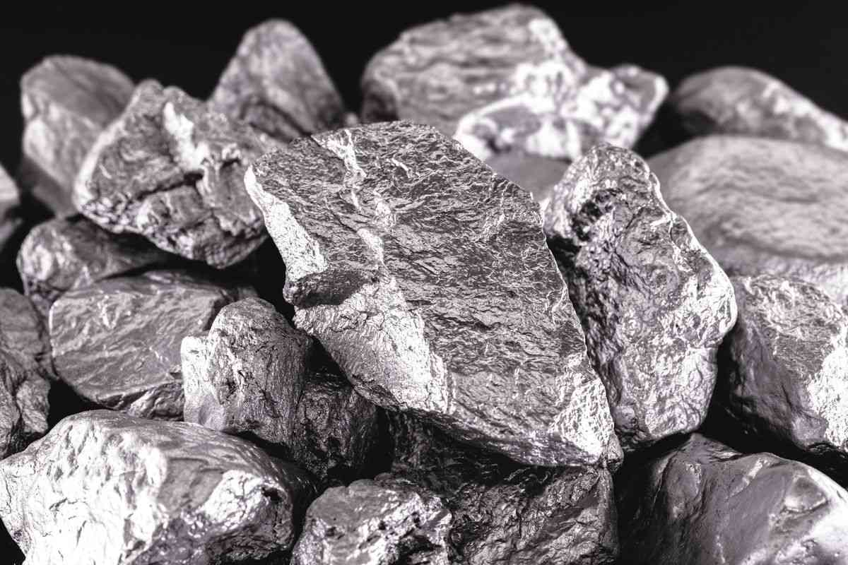 Lumps of glistening cobalt ore