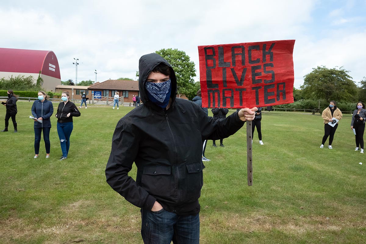 Black Lives Matter protest was held in Burnham On Crouch, Essex 