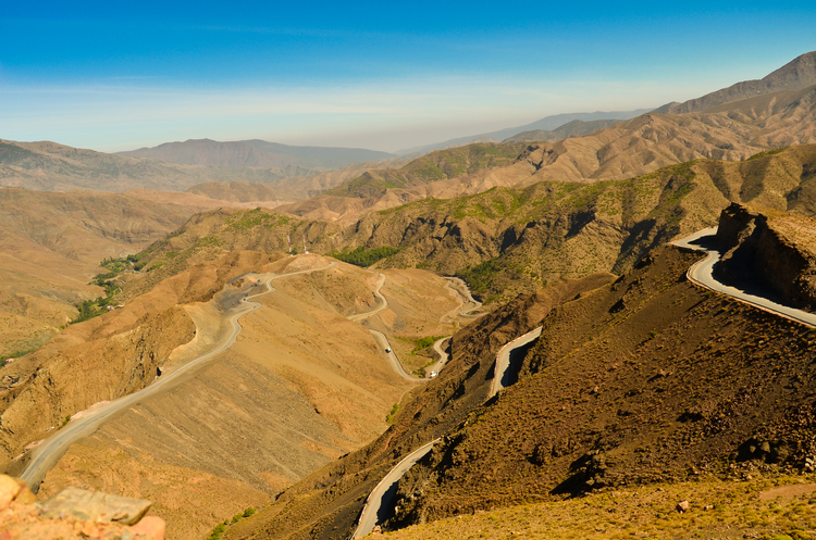 Winding road in Morocco