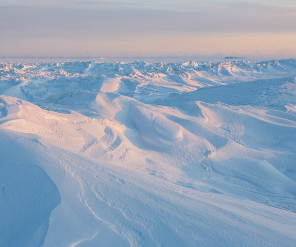 Beneath the Arctic ice sheet, the ocean reaches depths of 3,900 metres