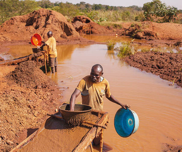 An artisinal gold mine in Uganda