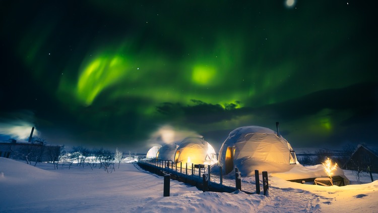 Igloos in Norway. 