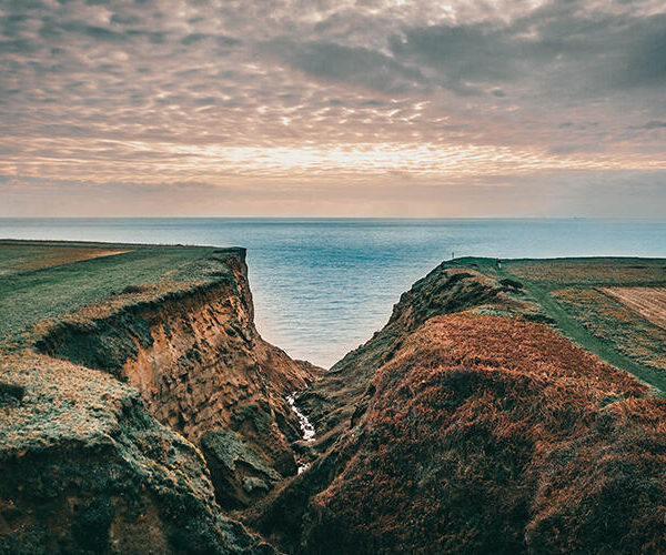 One of the many narrow gullies on the island known as chines