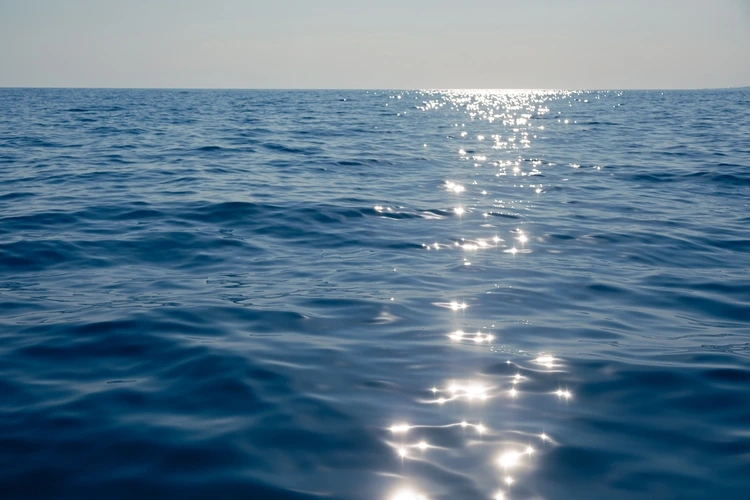 View of ocean with sunlight