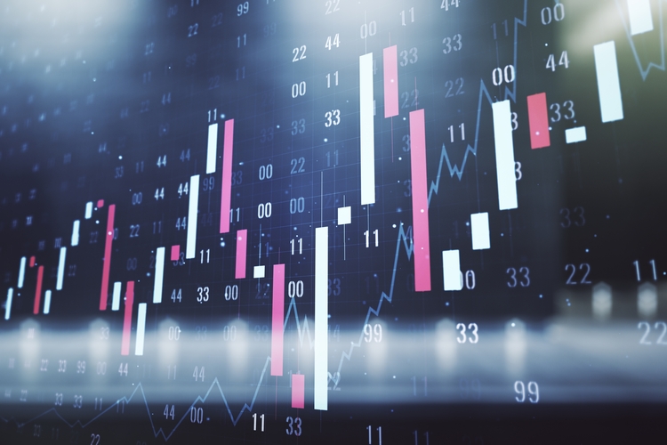 Abstract financial diagram
