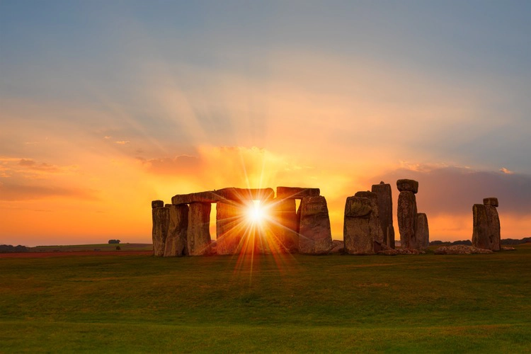 Sunset over Stonehenge.