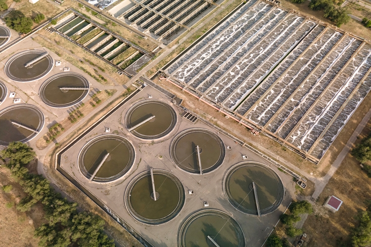 A wastewater plant