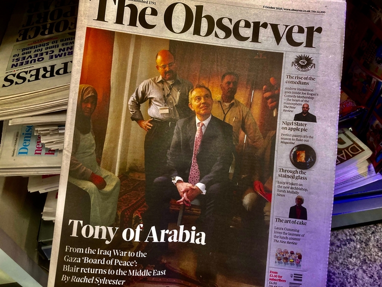 The Observer front page