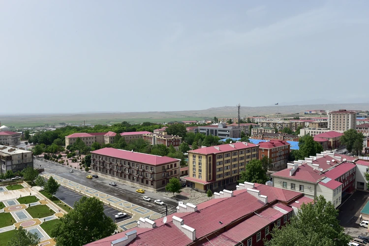 Nakhchivan, Azerbaijan; May 21, 2017: General view of the city center