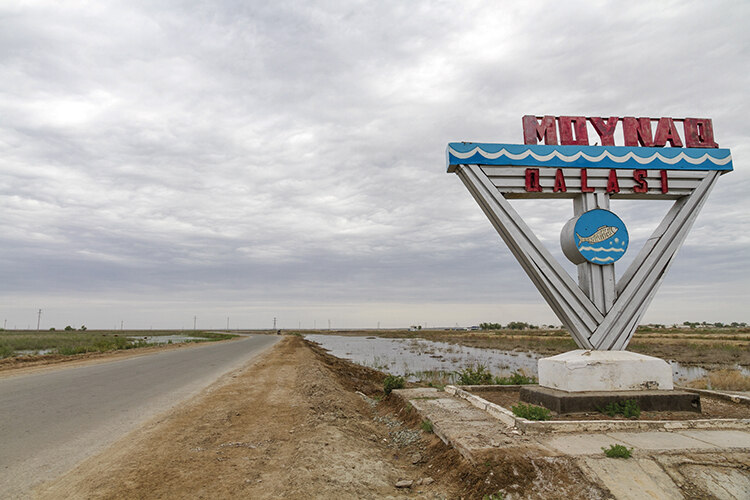 The greeting sign to the once-vibrant town