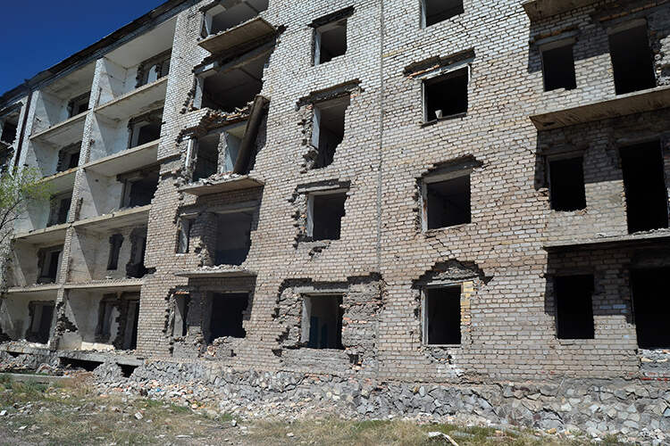 The ruins of the top-secret biological weapons plant on Vozrozhdeniya