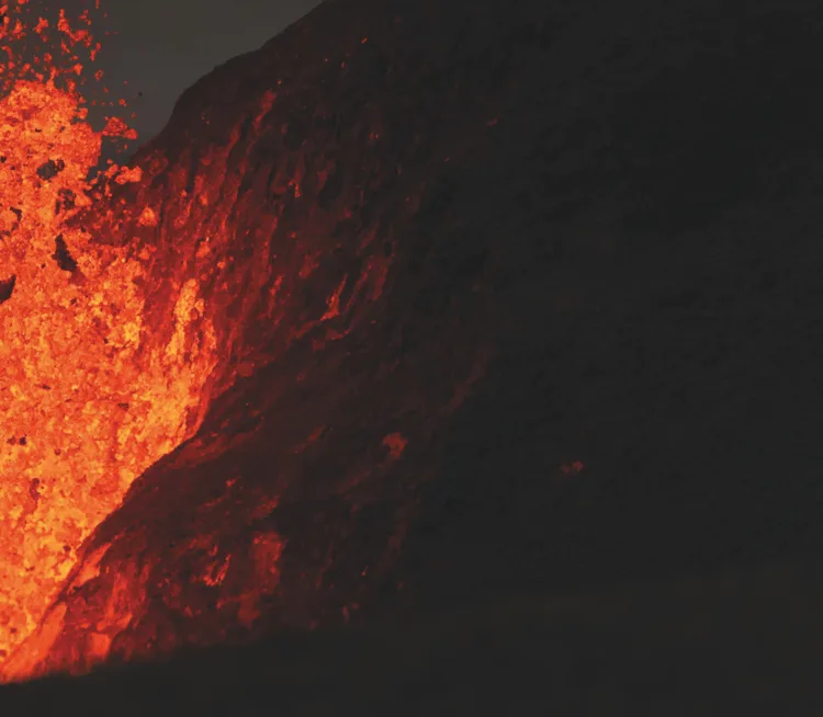 Lava erupting at Kīlauea volcano in Hawai'i