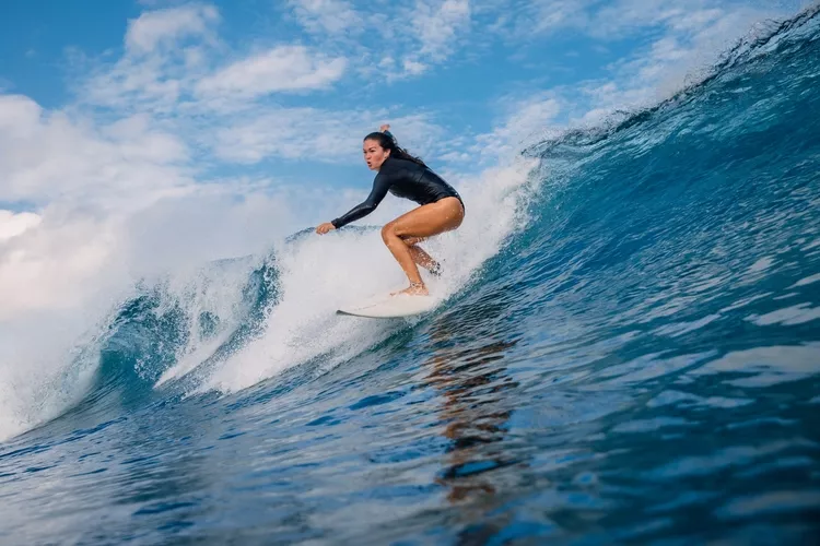 Surfer on waves