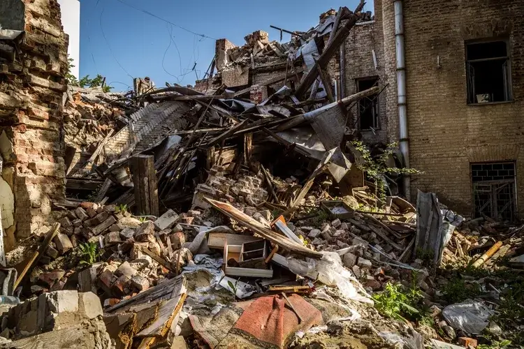 Ukraine destroyed building