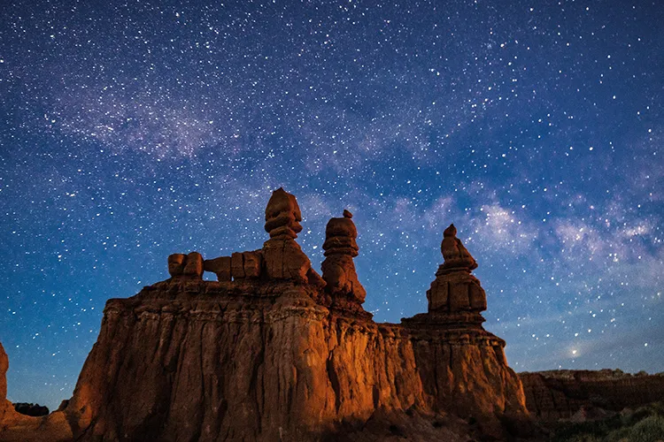 Sandstone hoodoos in Goblin Valley State Park